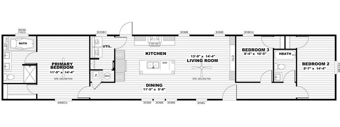 The RESOLUTION 16763X Floor Plan