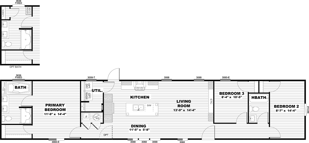 The RESOLUTION 16763X Floor Plan
