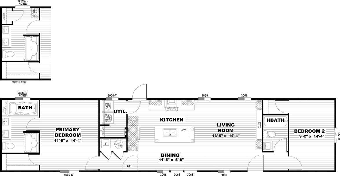 The RESOLUTION 16682X Floor Plan