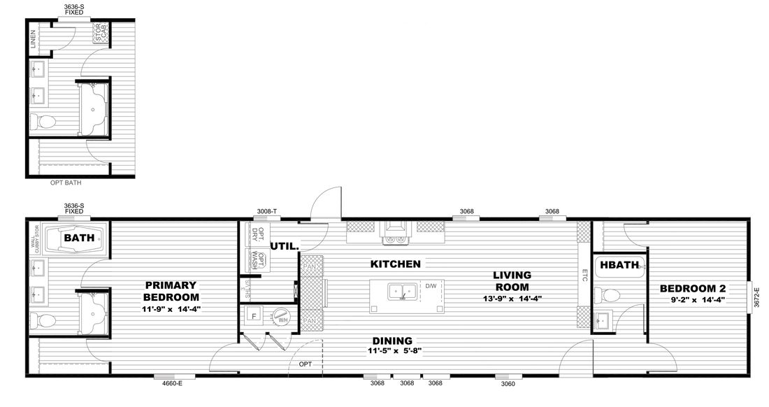 The RESOLUTION 16682X Floor Plan