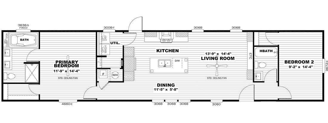The RESOLUTION 16682X Floor Plan