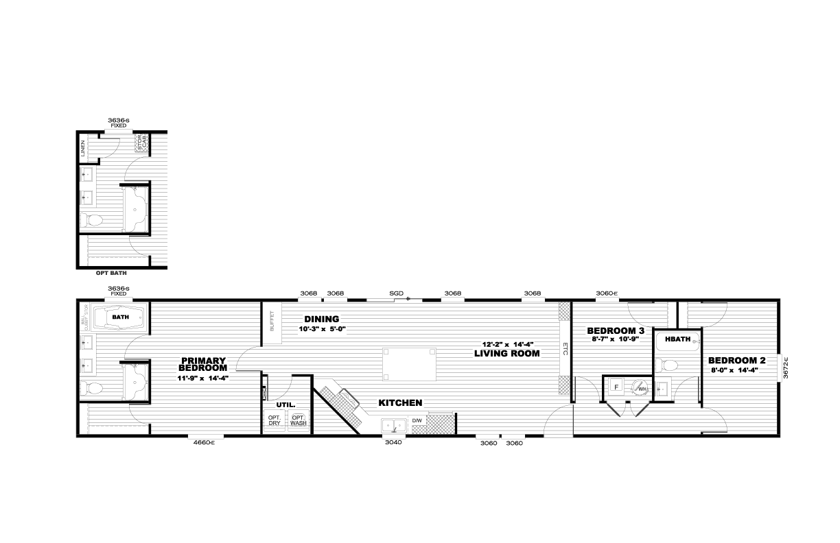 The RESOLUTION 16763J Floor Plan