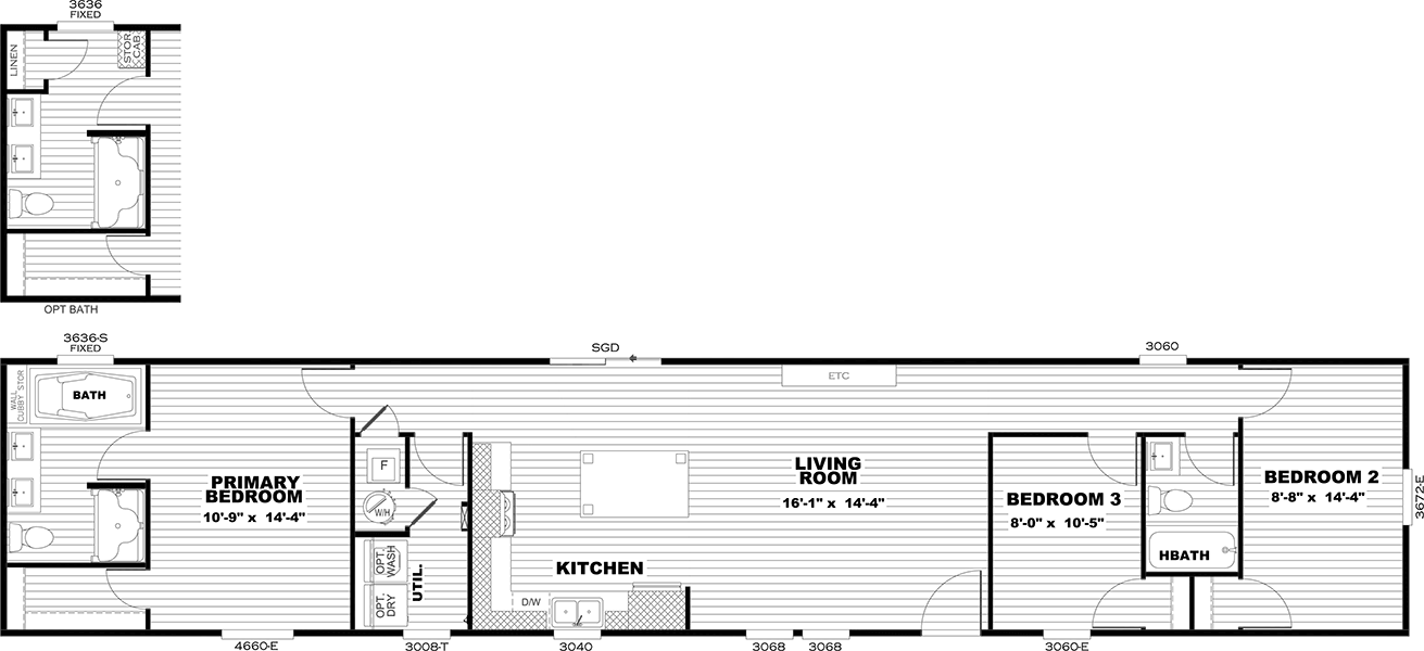 The RESOLUTION 16763H Floor Plan