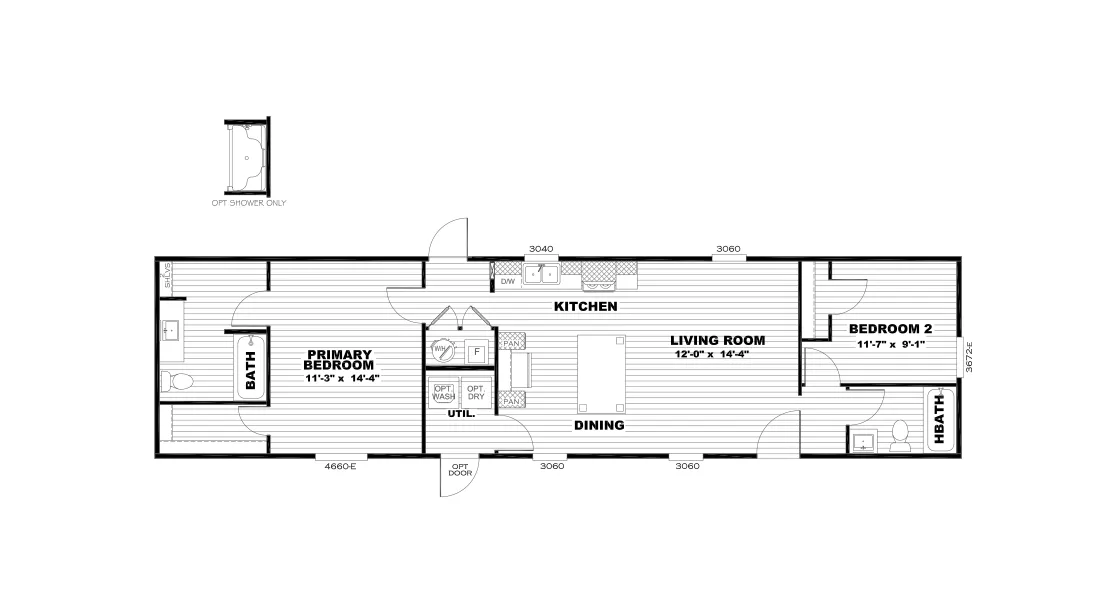 The HOMESTEAD 16602A Floor Plan