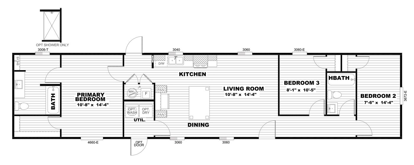 The HOMESTEAD 16683A Floor Plan